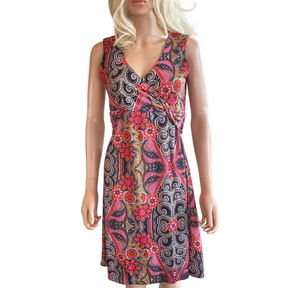 Prana | Dresses | Prana Twist Front Retro Floral Fauxwrap Summer Athleisure  Dress Medium | Poshmark